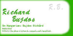 richard bujdos business card