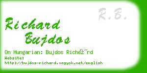richard bujdos business card